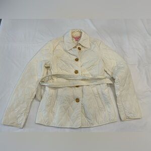 Lilly Pulitzer Off-White Quilted Jacket size XS